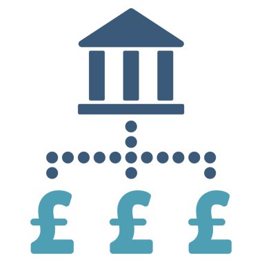 Lirası banka ödemeleri düz vektör simgesi simgesi