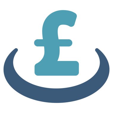 Lirası mevduat yerleşim düz vektör simgesi simgesi