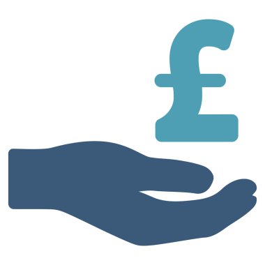 Lirası bağış düz vektör simgesi simgesi