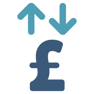 Lirası hareketleri düz vektör simgesi simgesi