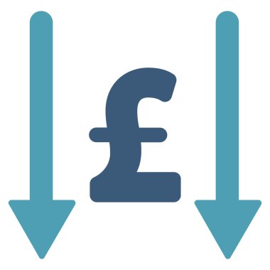 Lirası düz vektör simgesi simgesi almak