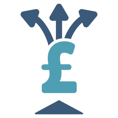 Paylaşım Lirası düz vektör simgesi simgesi