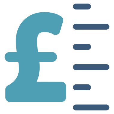 Lirası değer düz vektör simgesi simgesi