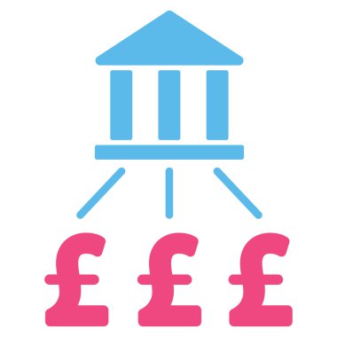 Banka Pound ödeme düz vektör simgesi simgesi