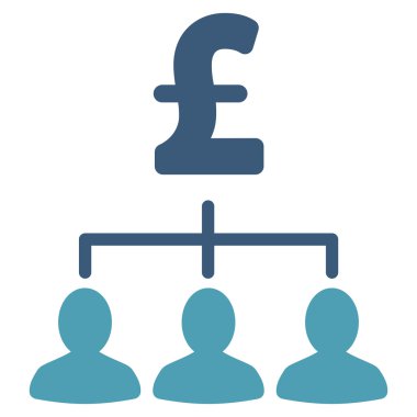 Pound ödeme ilişkiler vektör simgesi simgesi düz