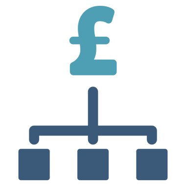 Lirası hiyerarşi düz vektör simgesi simgesi