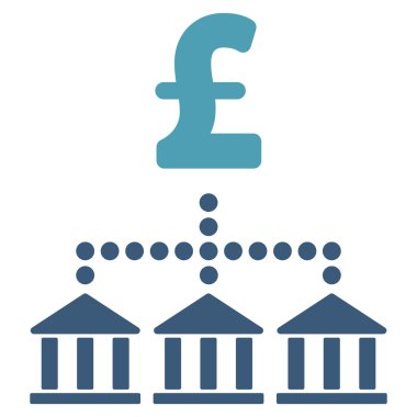 Lirası banka düzeni düz vektör simgesi simgesi