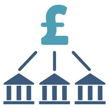 Lirası banka Derneği düz vektör simgesi simgesi