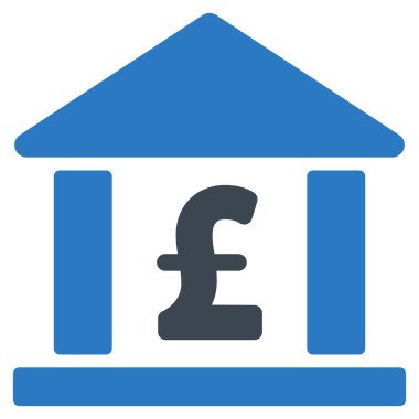 Lirası banka düz vektör simgesi simgesi