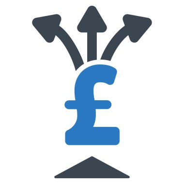 Paylaşım Lirası düz vektör simgesi simgesi