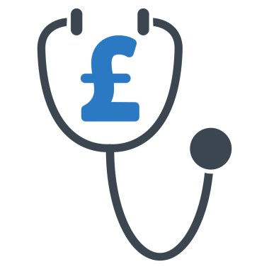 Lirası sağlık düz vektör simgesi simgesi