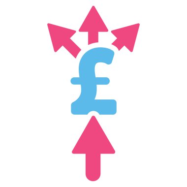 Paylaşım Pound ödeme düz vektör simgesi simgesi