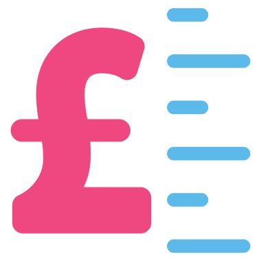 Lirası değer düz vektör simgesi simgesi