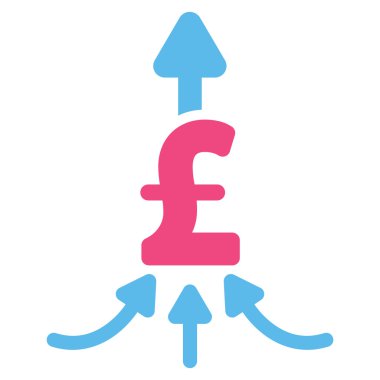 Pound ödeme düz vektör simgesi simgesi birleştirmek