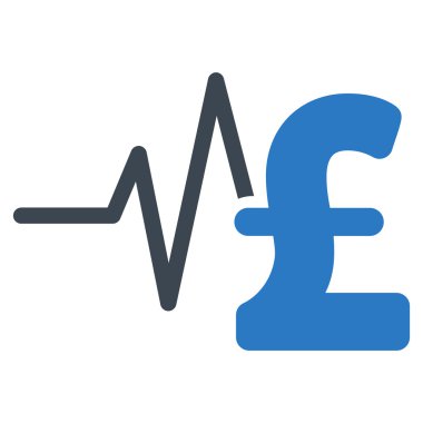 Lirası mali darbe düz vektör simgesi simgesi