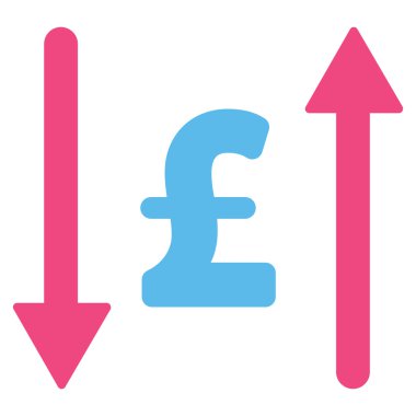 Lirası Swap düz vektör simgesi simgesi