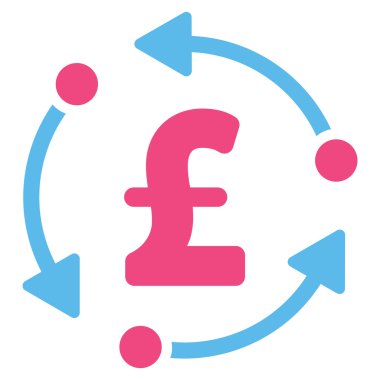 Lirası döndürme düz vektör simgesi simgesi