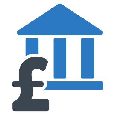 Kütüphane Pound ödeme düz vektör simgesi simgesi