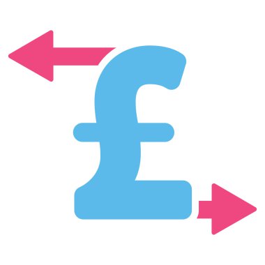 Pound ödeme düz vektör simgesi simgesi