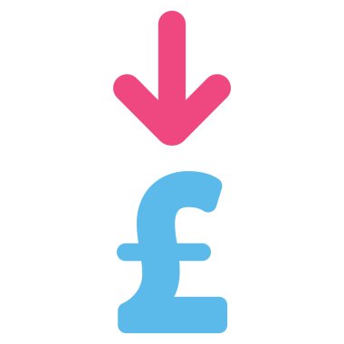 Lirası gelir düz vektör simgesi simgesi