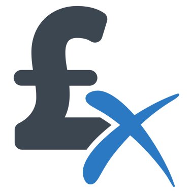 Lirası düz vektör simgesi simgesi reddetmek