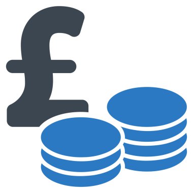 Düz vektör simgesi simgesi Lirası paraları