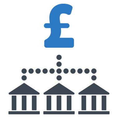 Lirası banka düzeni düz vektör simgesi simgesi