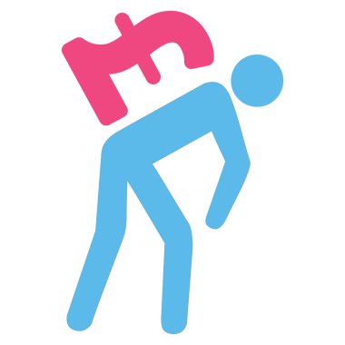 Lirası para kurye düz vektör simgesi simgesi