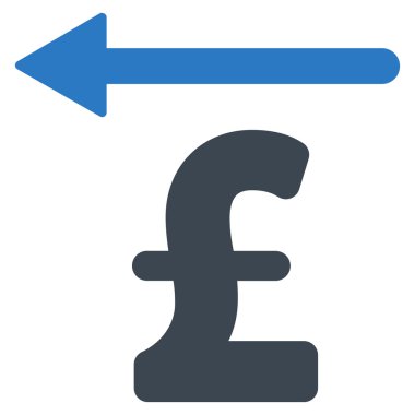 Lirası Moneyback düz vektör simgesi simgesi