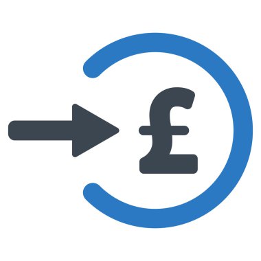 Lirası gelir düz vektör simgesi simgesi