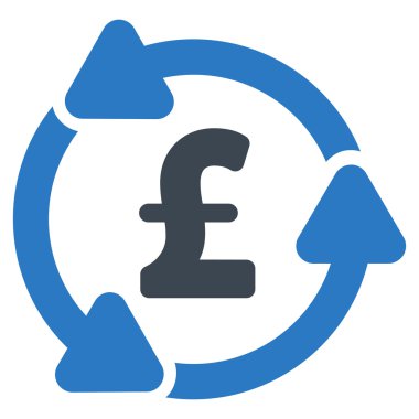 Lirası dolaşım düz vektör simgesi simgesi