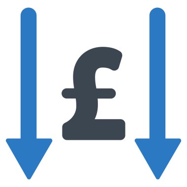 Lirası düz vektör simgesi simgesi almak