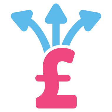 Paylaşım Lirası düz vektör simgesi simgesi