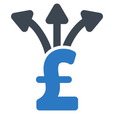 Paylaşım Lirası düz vektör simgesi simgesi