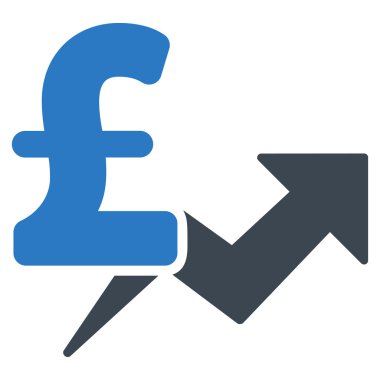 Lirası fiyat büyüme düz vektör simgesi simgesi