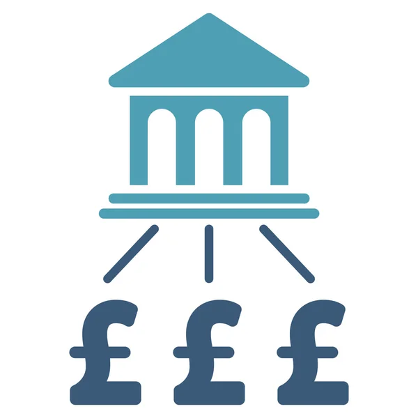 英镑银行计划平面矢量图标符号 — 图库矢量图片
