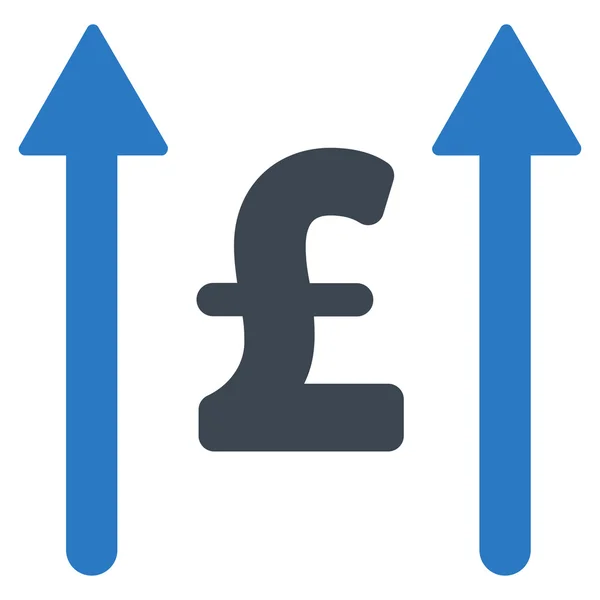 Enviar Símbolo de ícone de vetor plano de libra — Vetor de Stock
