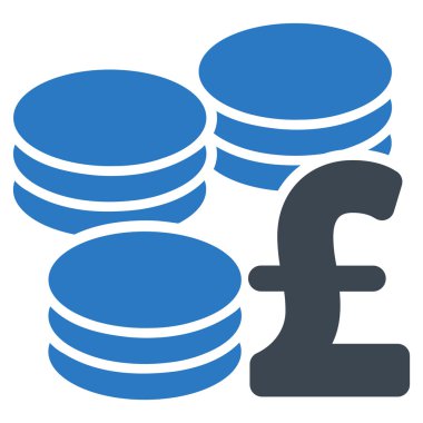 Düz vektör simgesi simgesi Lirası paraları