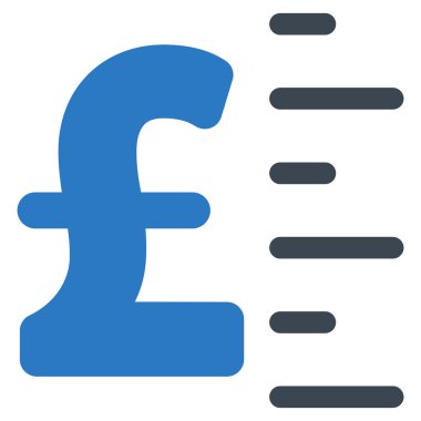 Lirası değer düz vektör simgesi simgesi