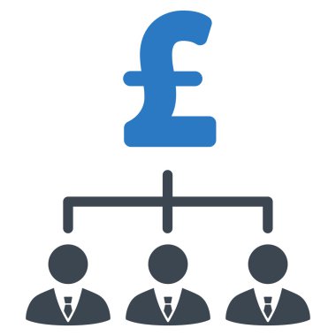 Lirası bankacı bağlantılar düz vektör simgesi simgesi