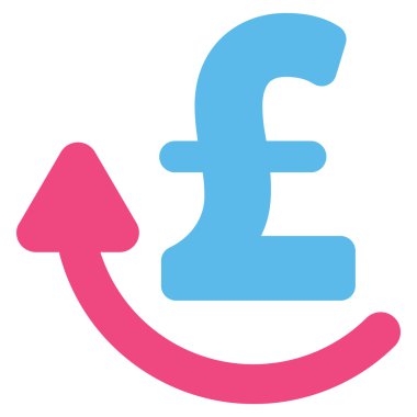 Düz vektör simgesi simgesi pound ödemek