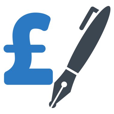 Kalem Lirası fiyat düz vektör simgesi simgesi