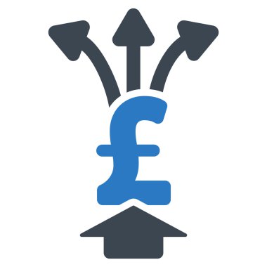 Paylaşım Lirası düz vektör simgesi simgesi