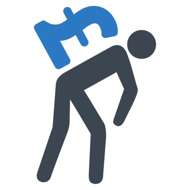 Lirası para kurye düz vektör simgesi simgesi