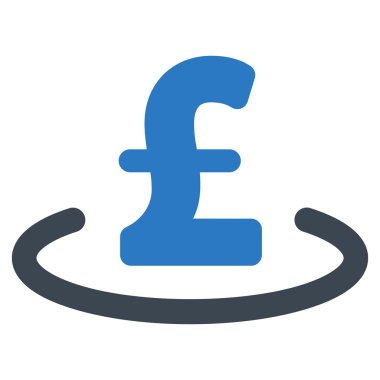 Lirası yer düz vektör simgesi simgesi