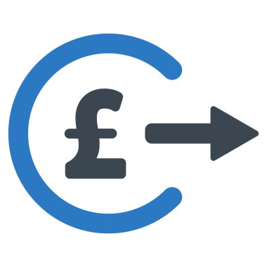 Lirası nakit çıkışı düz vektör simgesi simgesi