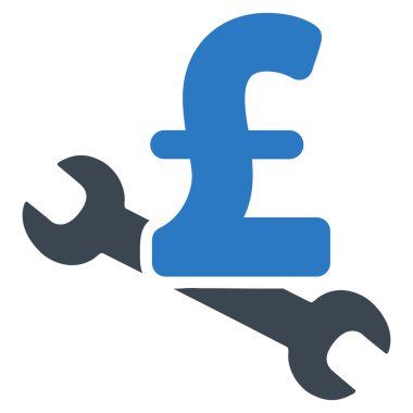 Onarım Lirası fiyat düz vektör simgesi simgesi