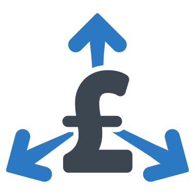 Lirası para düz vektör simgesi simgesi harcamak