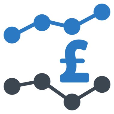 Lirası eğilimleri düz vektör simgesi simgesi