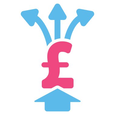 Paylaşım Lirası düz vektör simgesi simgesi